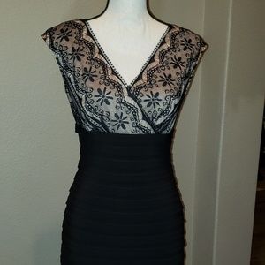 Dress Barn Signature Lana_Black Tiered_Lace Top